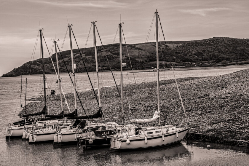 Boats and Bossington in the distance