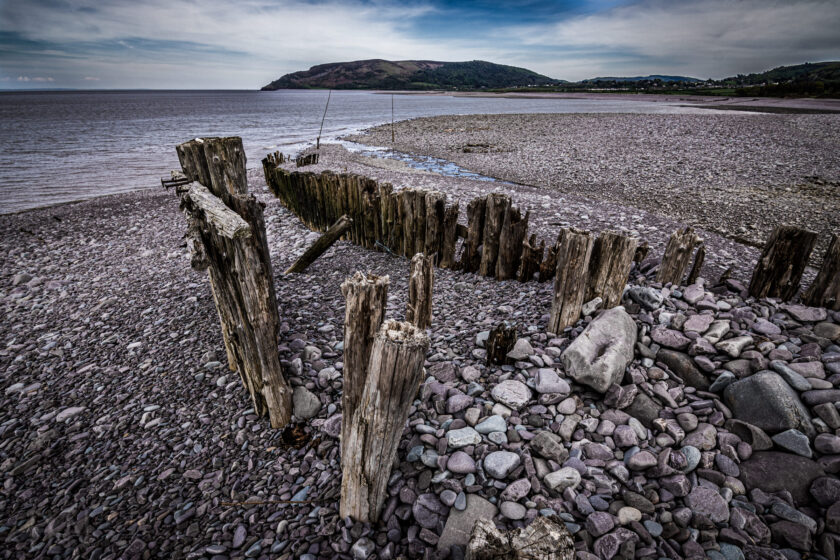 Porlock Weir Beach Groynes and Hurlstone Point