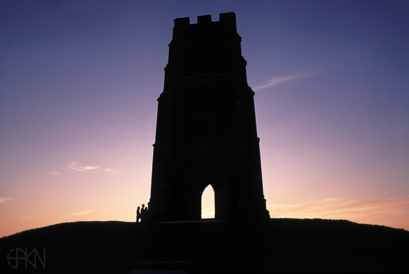 Glastonbury Tor Tower Sunrise Silhouette